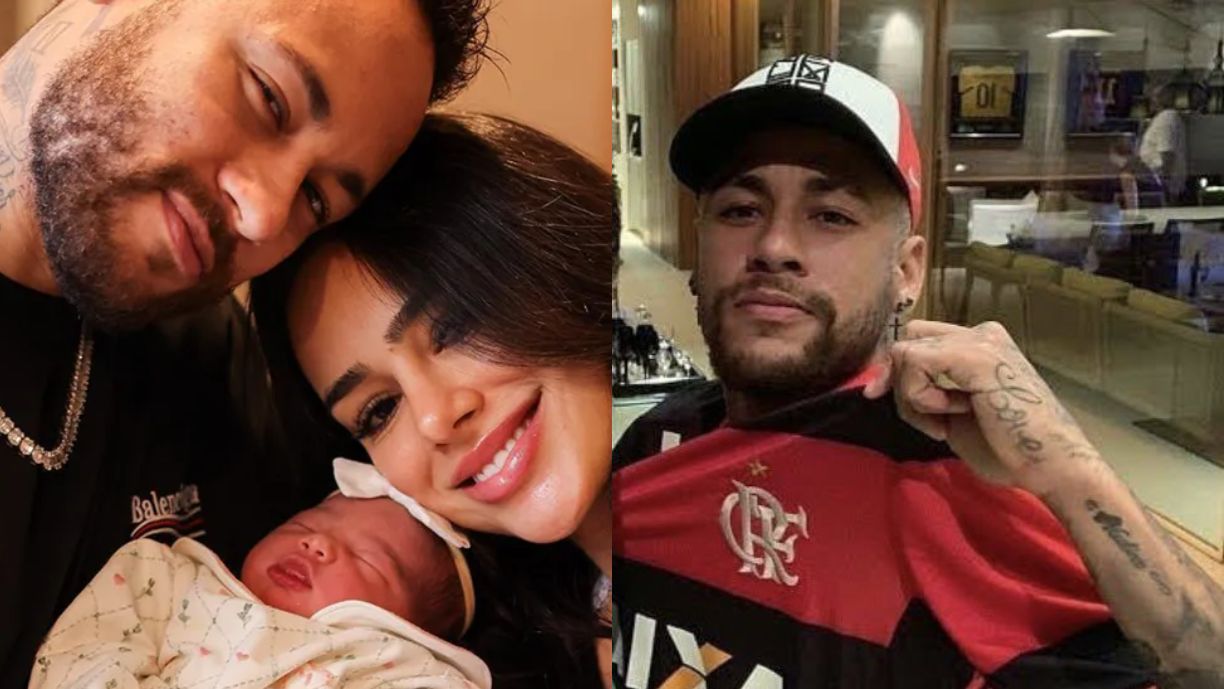 Neymar, Bruna Biancardi e Mavie / Divulgação